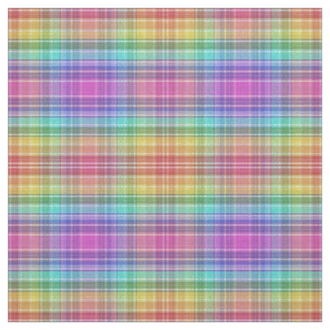 Tela Fabric - Madrás arcoiris (Retal)