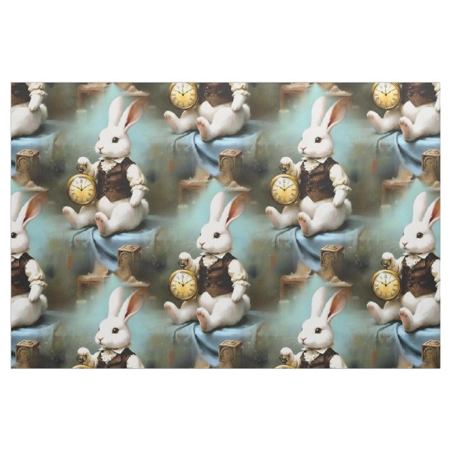 Tela Fabric Panel Storybook Bunny ("Cuarto gordo" (fat quarter))