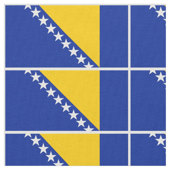 Tela Fabric patriótico de banderas de Bosnia Herzegovin (De cerca)