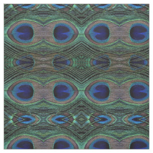 Tela Fabric Peacock Feathers