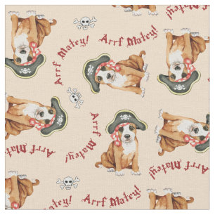 Tela Fabric pirata Staffordshire Bull Terrier
