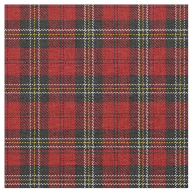 Tela Fabric - Red Tartan Macpherson Clan (De cerca)