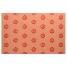 Fabric Rosa Naranja rojo