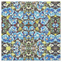 Fabric - SG Blue Morning Glories