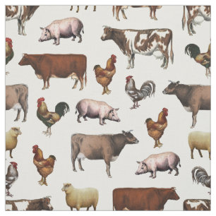 Tela Fabricación de animales de granja de cosecha de v
