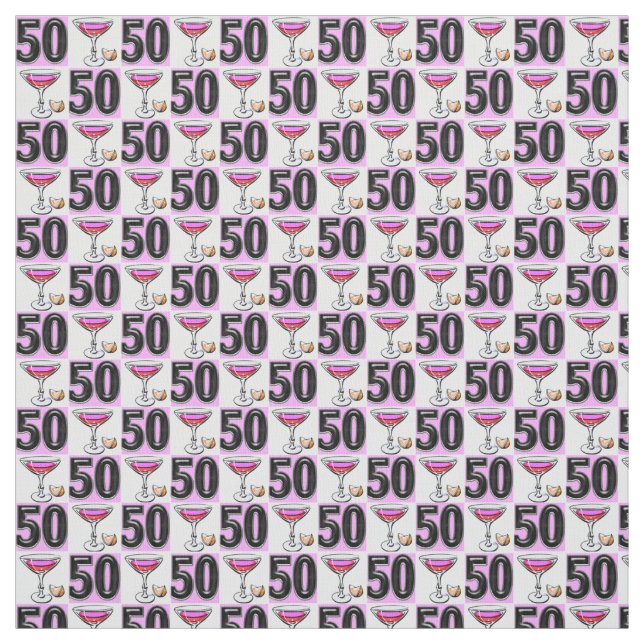 TELA FABULOSA FIESTA DE CUMPLEAÑOS 50 (Retal)