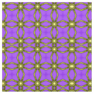 Tela Fabuloso patrón púrpura y amarillo