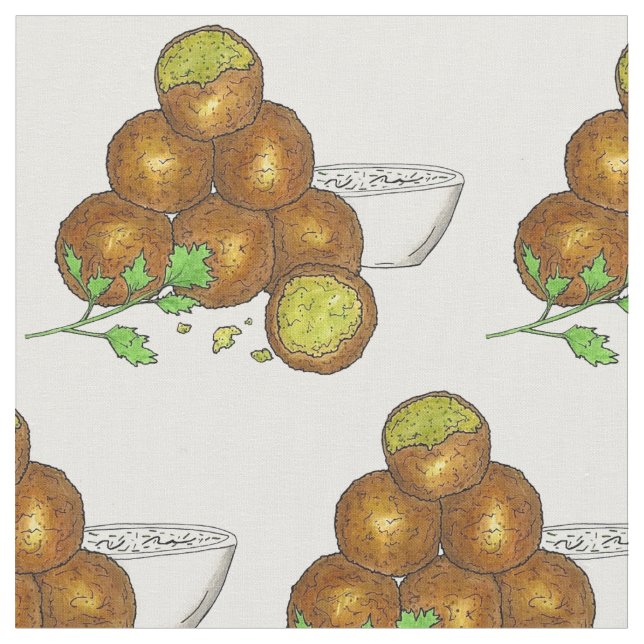 Tela Falafel Balls Chickpeas de Oriente Medio Egipcio (De cerca)