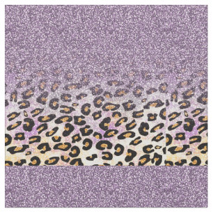 Tela Falso leopardo púrpura de moda femenino lindo del
