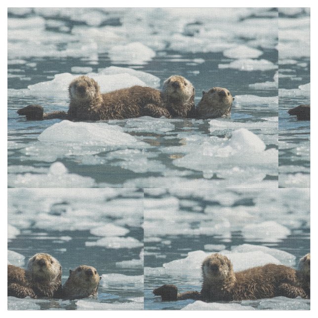 Tela Familia de la nutria de mar (De cerca)