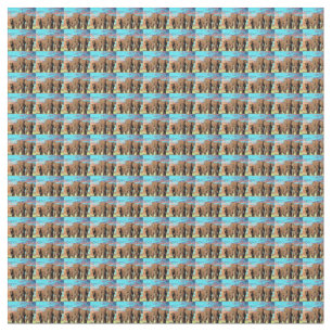 Tela Familia Elefante En El Patrón Del Amanecer,