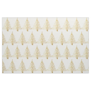 Tela Fancy Gold Christmas Tree Thunder_Cove