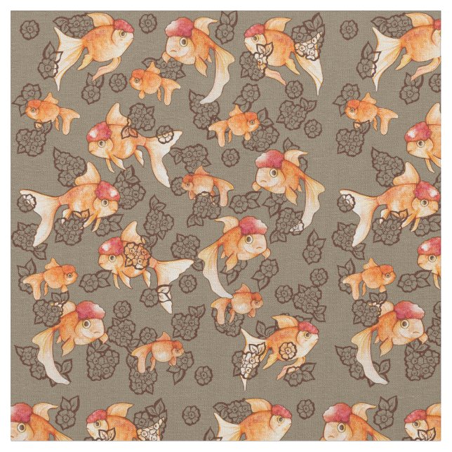 Tela Fancy Oranda Goldfish (De cerca)
