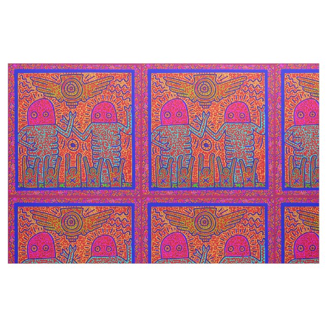 Tela Fantasía de Avión Inspirada en Haring ("Cuarto gordo" (fat quarter))