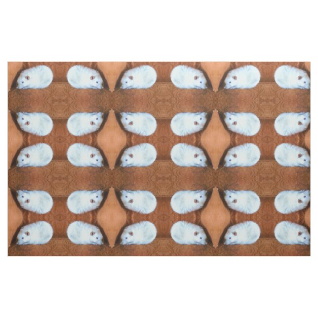 Tela Fantasma Mascota de Fancy Blanco Rat Pattered Fabr ("Cuarto gordo" (fat quarter))