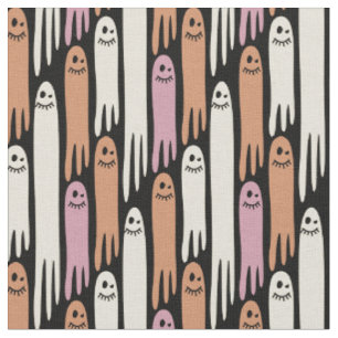Tela Fantasmales amistosos colores retro en negro – Hal