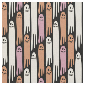Tela Fantasmales amistosos colores retro en negro – Hal