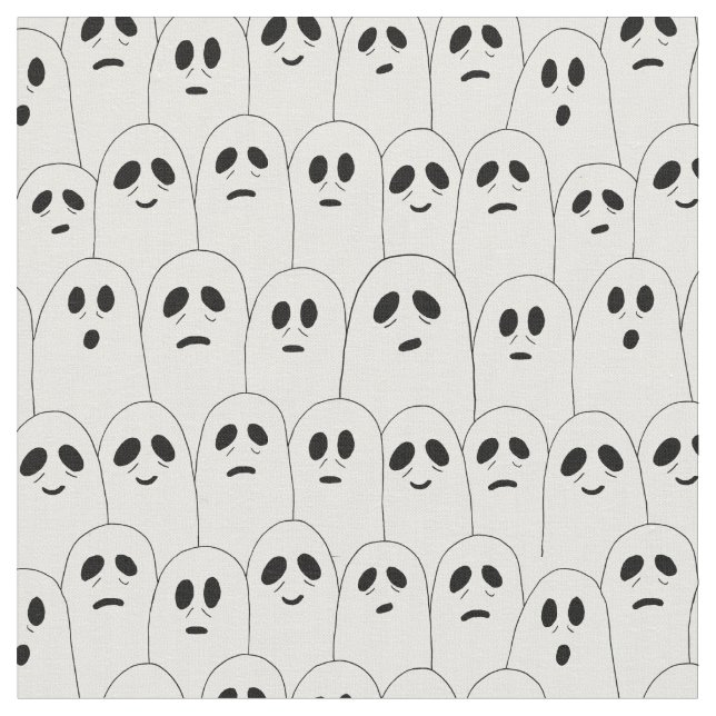 Tela Fantasmas de Halloween blanco lindo estampados (De cerca)