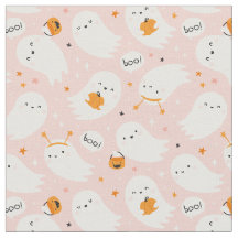 Fantasmas de Halloween cortos con calabazas en ros