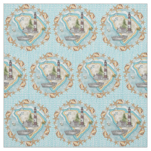 Tela Faro de las conchas de Carolina del Sur