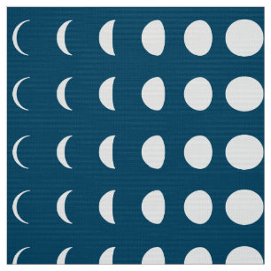 Tela Fases de la luna en azul profundo de medianoche
