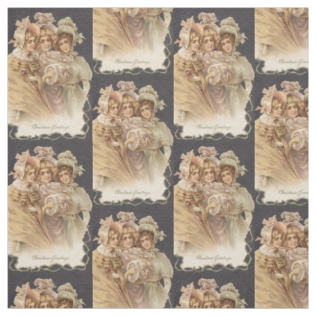Tela Fashion victoriano vintage navidad tejido (Retal)