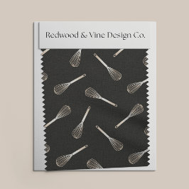 Tela Faux Gold & Black Kitchen Whisk Pattern