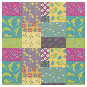 Tela Faux Patchwork Quilt Print Boho Maximalist Style