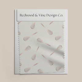 Tela Faux Rosa Gold & Ivory Kitchen Whisk Pattern