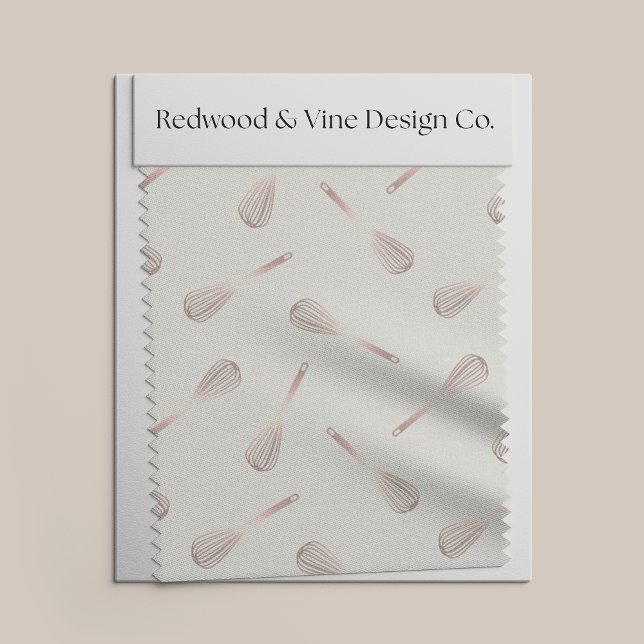 Tela Faux Rosa Gold & Ivory Kitchen Whisk Pattern (Subido por el creador)