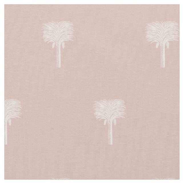 Tela Fecha tropical moderna Palm Rosa Gold (De cerca)