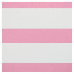 Tela Felices bandas grandes de color rosa y blanco