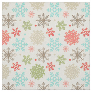 Tela Felices fiestas Fox y Owl Navidades Snowflake