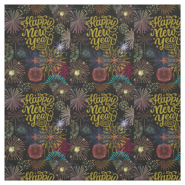 Tela Feliz Año Nuevo 2023 Thunder_Cove (Retal)