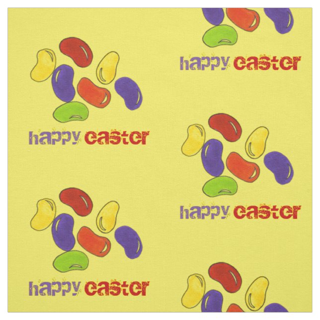 Tela Feliz cesta de Pascua Rainbow Jelly Beans Candy (Retal)
