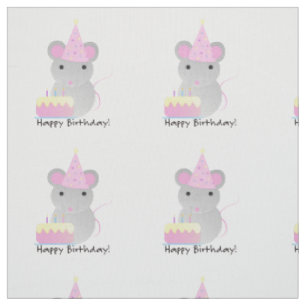 Tela Feliz cumpleaños Fiesta Mouse