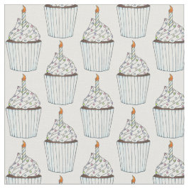 Tela Feliz cumpleaños, pastelito de pasteles aspersores