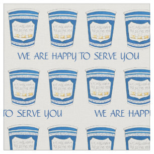 Tela Feliz De Servirte Una Copa Griega De Café Azul