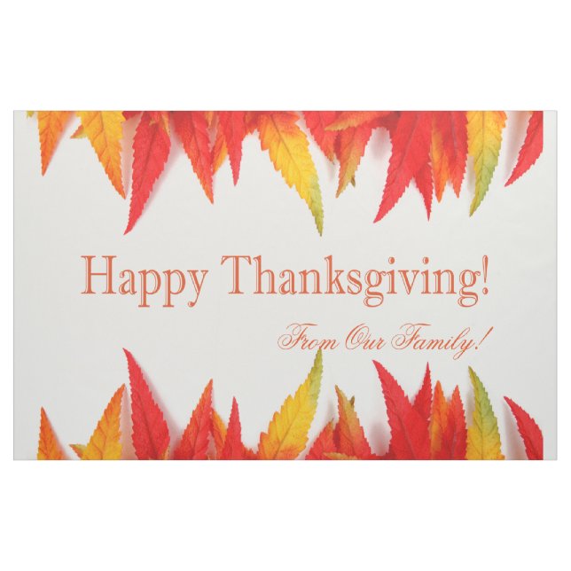 Tela ¡Feliz Día de Acción de Gracias de nuestra familia (Yarda)