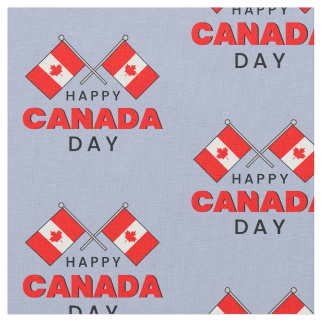Tela Feliz Día de Canadá Bandera Nacional Canadiense  (De cerca)