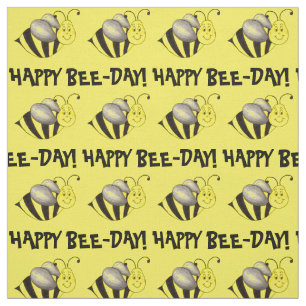 Tela Feliz Día de la Abeja Amarillo Bumblebee Cumpleaño
