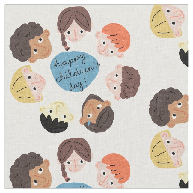 Tela feliz día de los niños (De cerca)