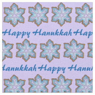 Tela Feliz feriado de nieve azul en Hanukkah