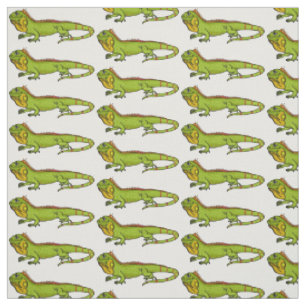 Tela Feliz ilustracion personalizado de iguana verde