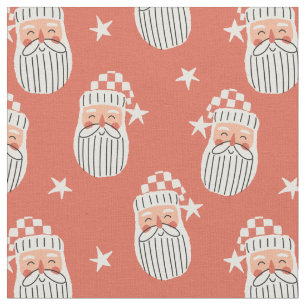 Tela Feliz Navidad - Cara de Santa guardería invierno E