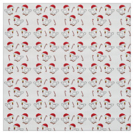 Tela Feliz Navidad Chick con sombreros de Santa