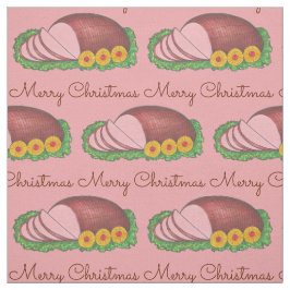 Tela Feliz Navidad en rebanadas Festividad Rosa Ham Cen