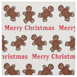 Tela Feliz Navidad Gingerbread Man men Foodie