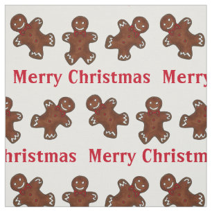 Tela Feliz Navidad Gingerbread Man men Foodie