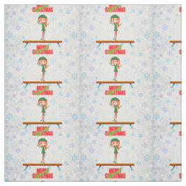 Tela Feliz Navidad Gymnast Elf